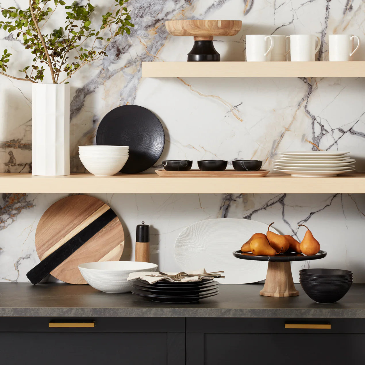 SOFTDEALZ | LX Collective White 12-Piece Dinnerware Set