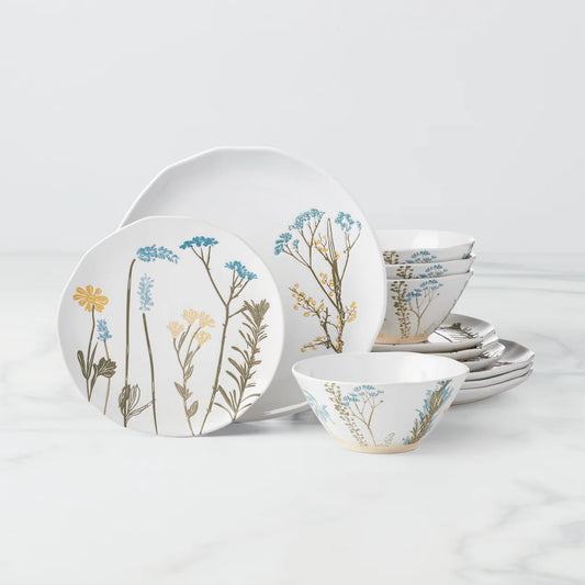 SOFTDEALZ | Wildflowers 12-Piece Dinnerware Set